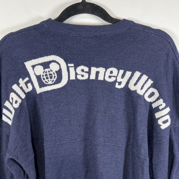 Disney Parks Spirit Jersey Adult Small Crewneck Sweater Walt Disney World Navy - Picture 9 of 9